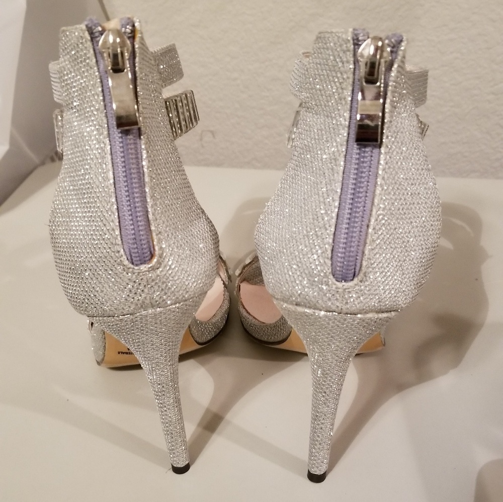 Silver Rhinestone Heels - Picture 2 of 2